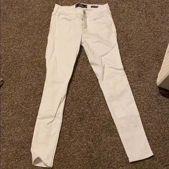 White low rise hollister skinny jeans worn 1x - Picture 1 of 3